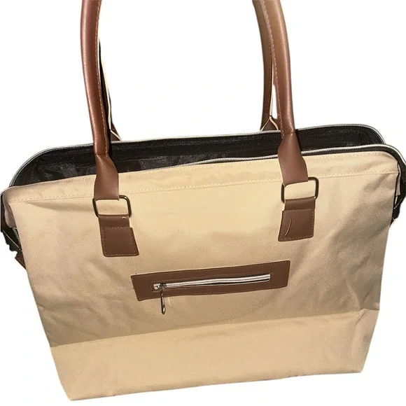 Mommy Bag in Tan Canvas with two organizer bags. Brand new! - Picture 7 of 12